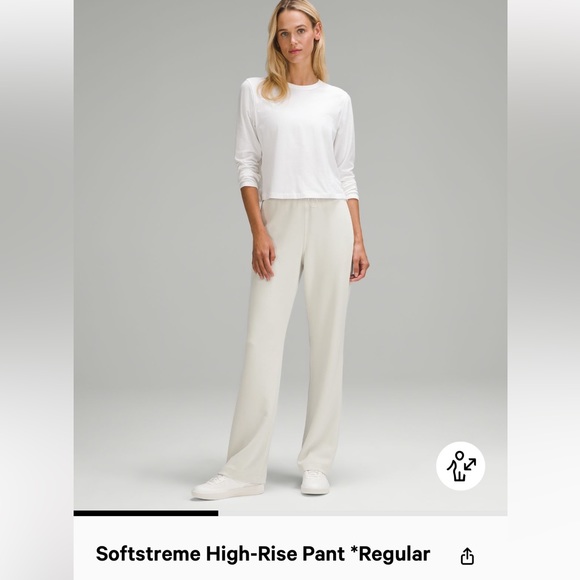 BNWT LULULEMON softstreme pant regular sz 10 bone - Picture 2 of 12